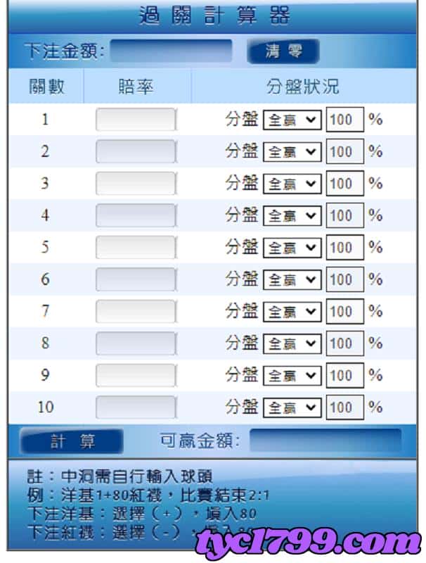 體育串關計算方式