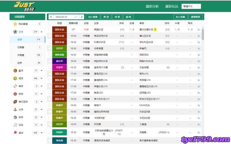 just即時比分網