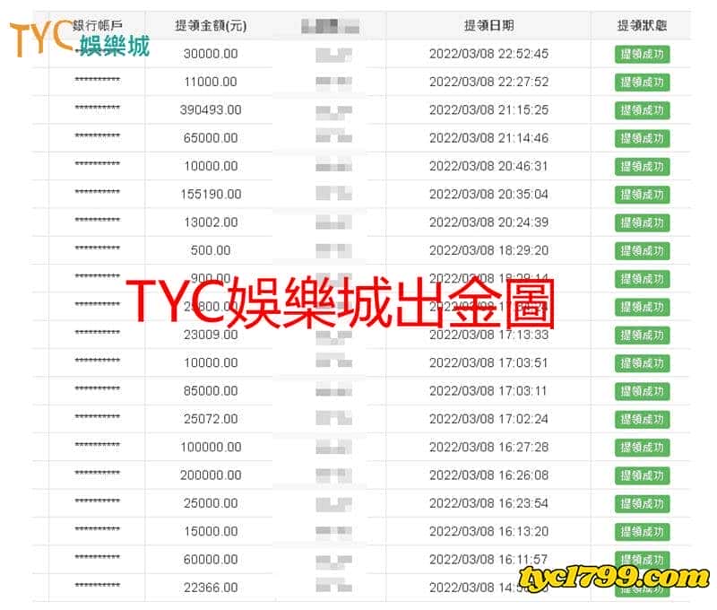 Tyc娛樂城出金證明，優質平台誠信最先！