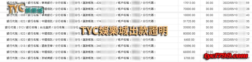 tyc娛樂城 信守不渝的出金保證！