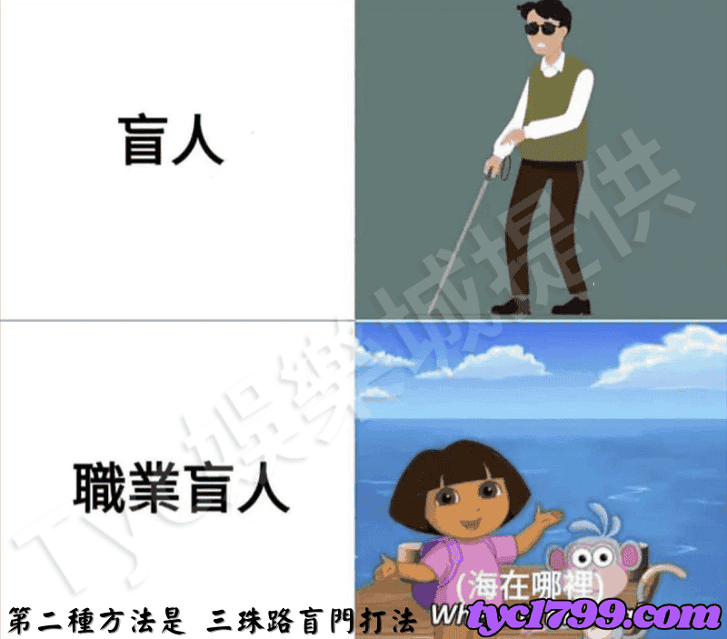 第二種方法是，三珠路盲門打法：