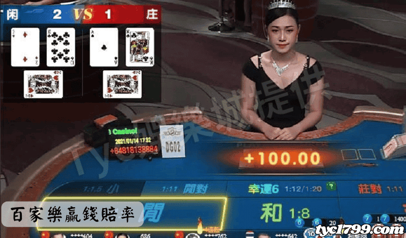 百家樂贏錢賠率