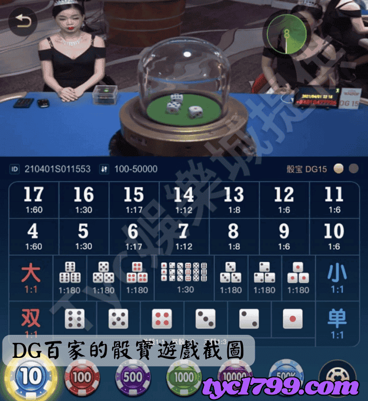 DG百家的骰寶遊戲截圖