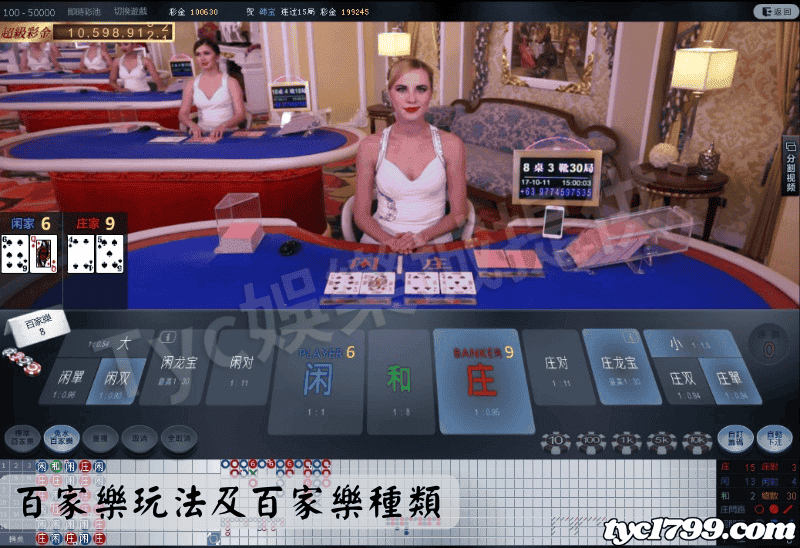 百家樂玩法及百家樂種類