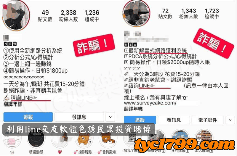 利用line交友軟體色誘民眾投資賭博