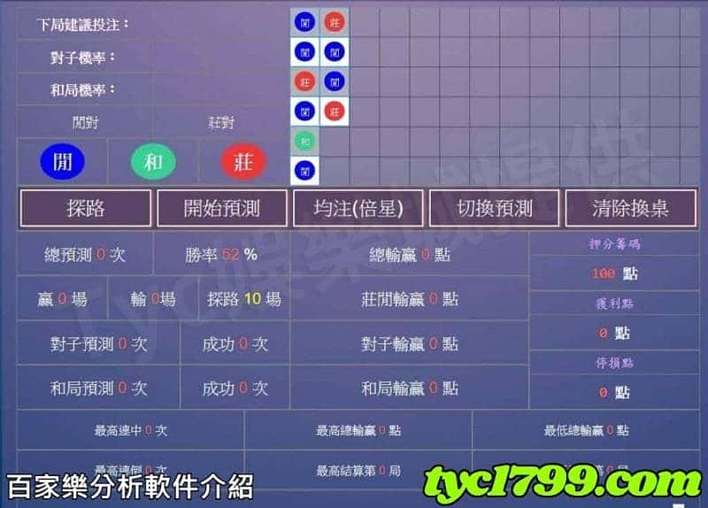 百家樂分析軟件介紹