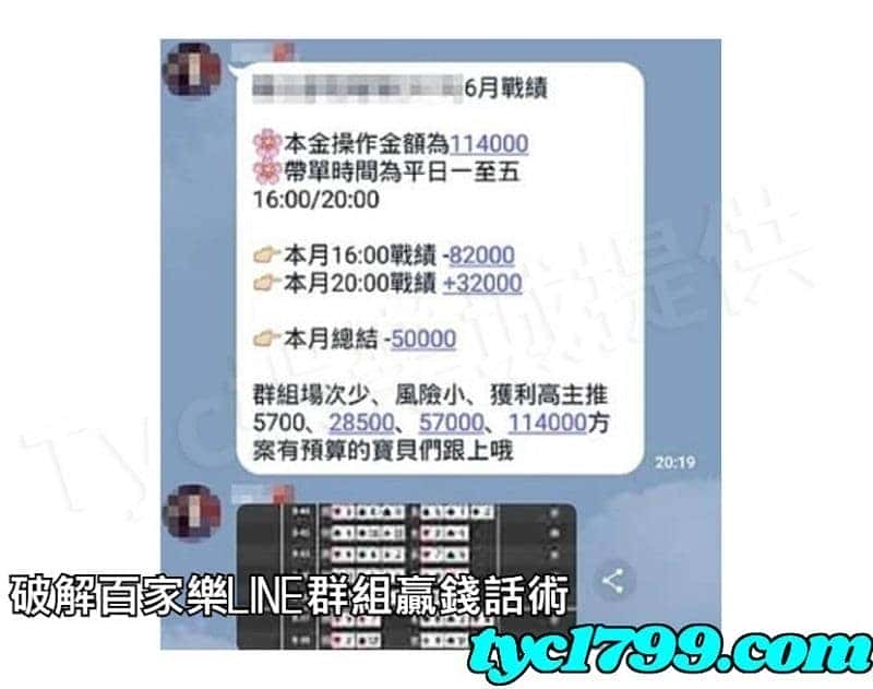 破解百家LINE群組贏錢話術