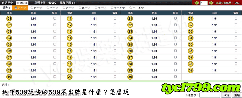 地下539玩法的539不出牌是什麼?怎麼玩
