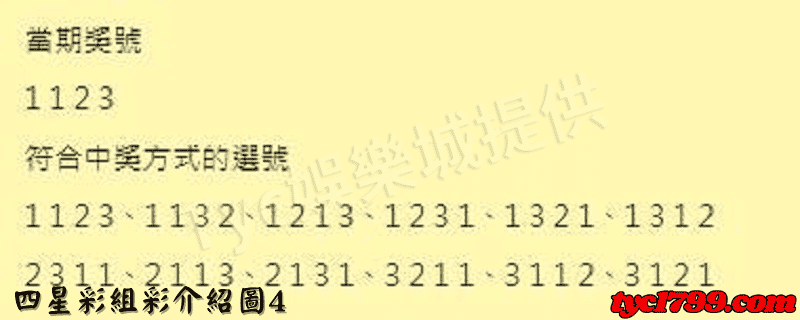 四星彩組彩介紹圖4