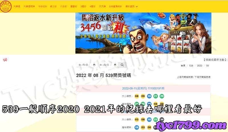 539一般順序2020、2021年的紀錄去哪裡看最好？