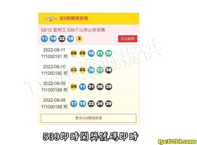 539即時開獎號碼即時