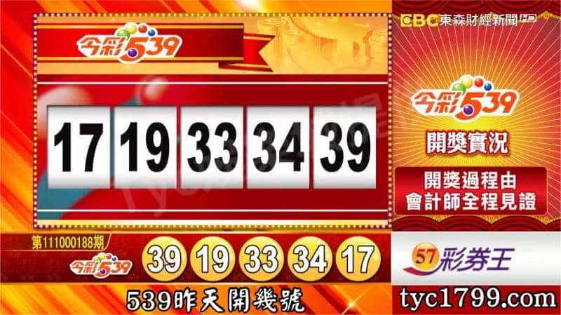 539昨天開幾號