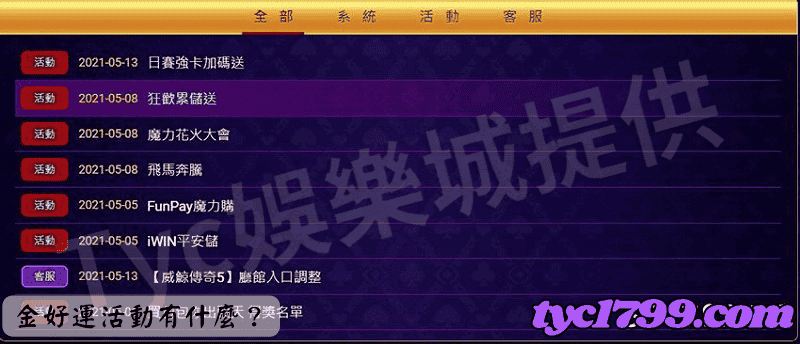 金好運活動有什麼？