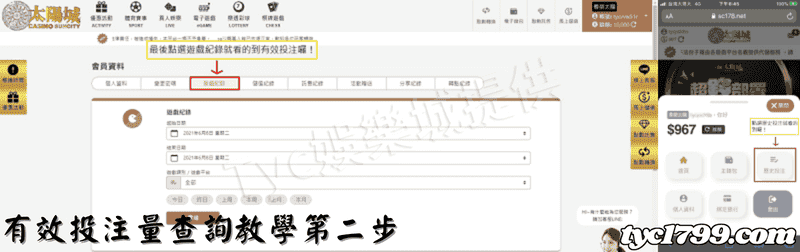 有效投注量查詢教學第二步